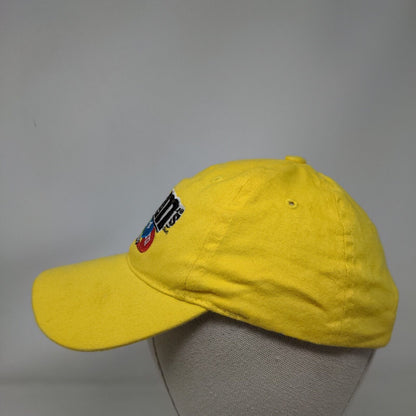 M&M's Racing Strapback Hat Yellow Adjustable Embroidered Logo