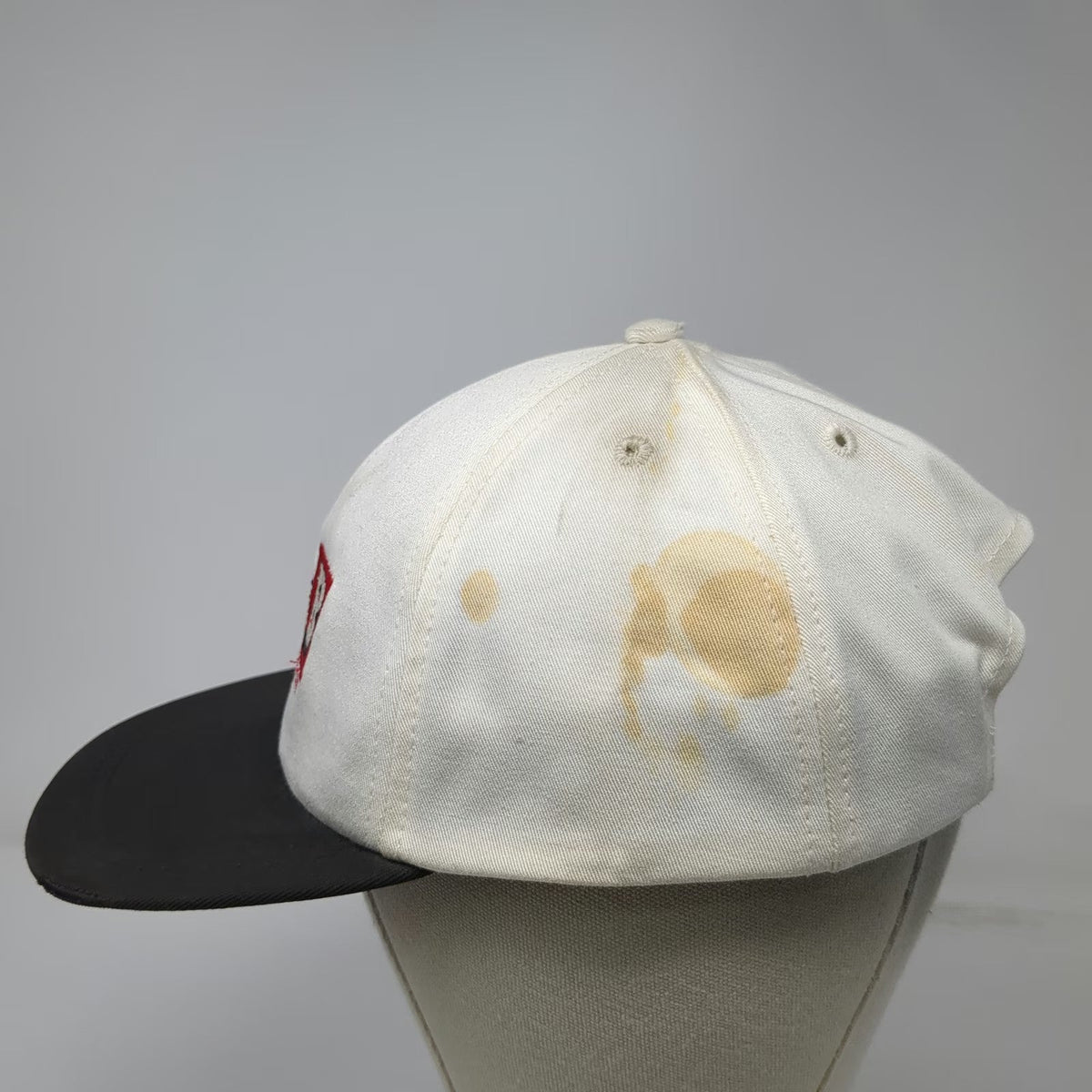 Firethorn 5 Panel White OSFM Hat D&B Supply Leather Strapback Farm Ranch Store