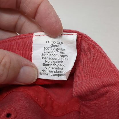 OTTO CAP Baseball Cap Red One Size Cancun Embroidered Slideback Cotton Hat
