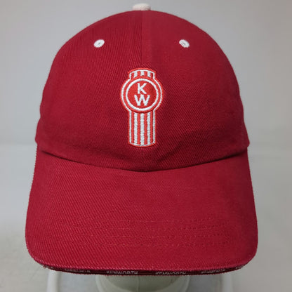 Kenworth Baseball Cap Red One Size Embroidered Logo Strapback Trucking Hat