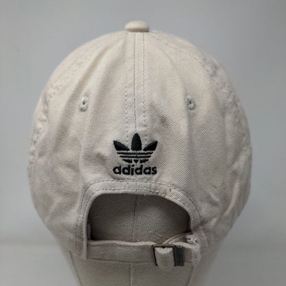 Adidas Slideback Hat Tan OSFM Adjustable Embroidered Distressed 6 Panel