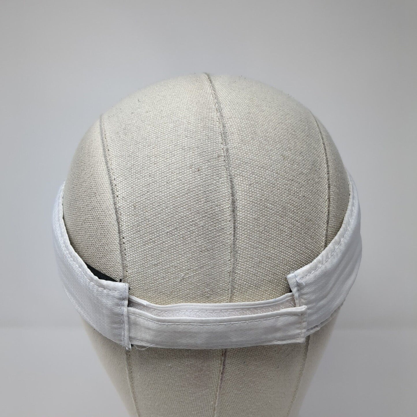 Signatures Strapback Sun Visor Hat White One Size Adjustable Logo