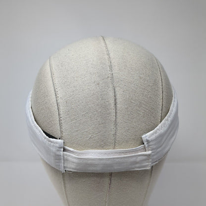 Signatures Strapback Sun Visor Hat White One Size Adjustable Logo