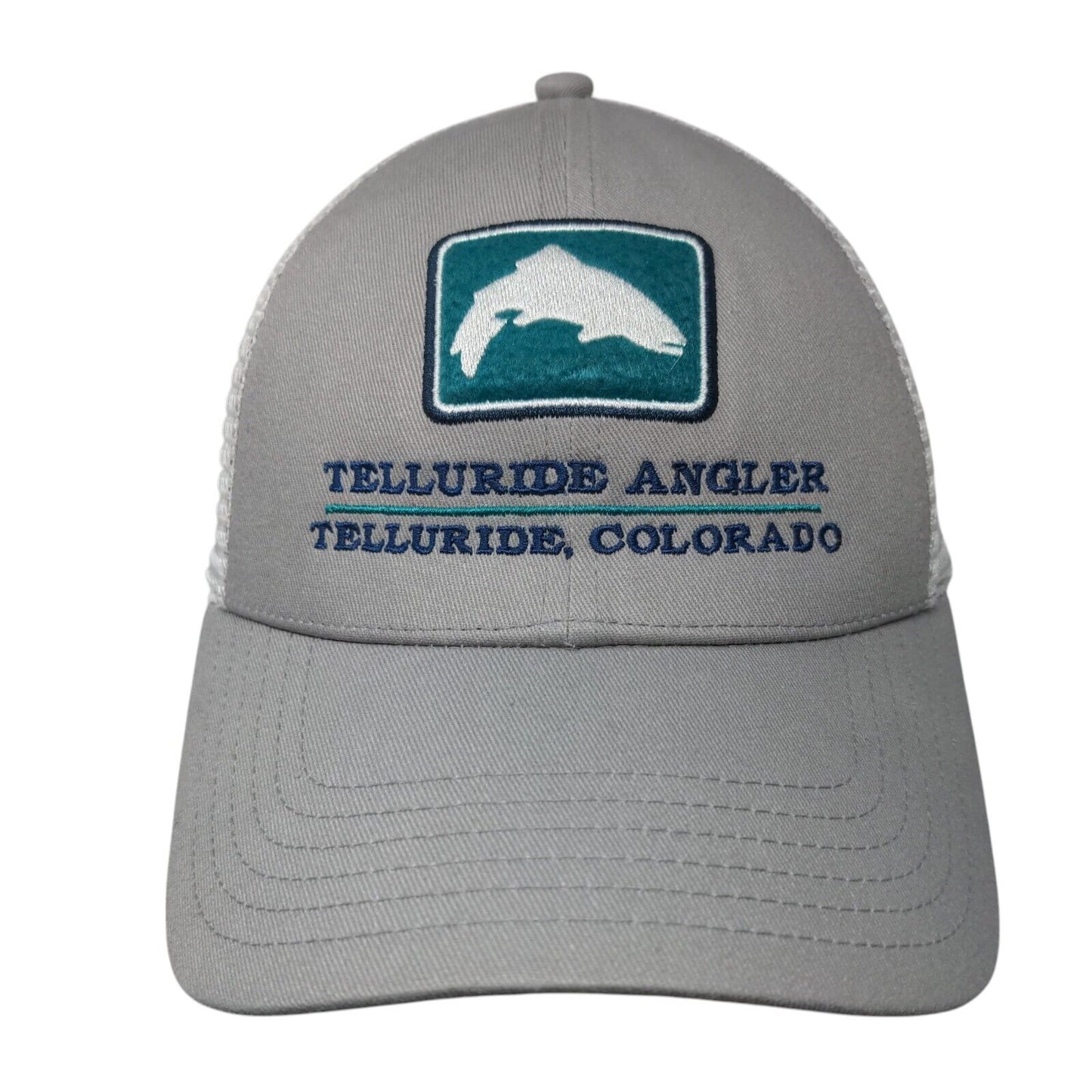 Telluride Angler Snapback Mesh Back Trucker Hat Gray OSFM Simms