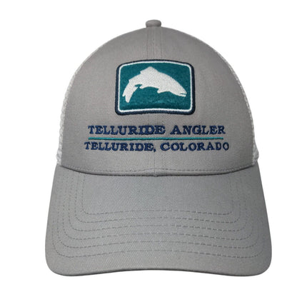 Telluride Angler Snapback Mesh Back Trucker Hat Gray OSFM Simms