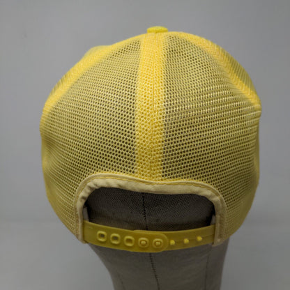 Balan Mens Snapback Mesh Back Trucker Hat Yellow Size M Embroidered Logo Vintage