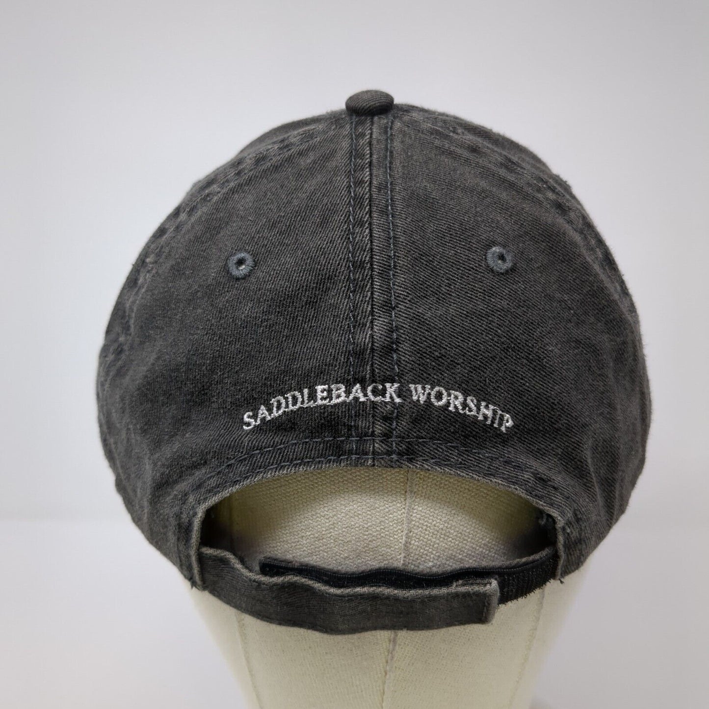 Saddleback Worship Strapback Hat Black One Size Adjustable Embroidered Otto