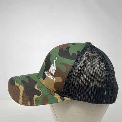 Mission43 Snapback Mesh Back Trucker Hat Camo One Size Richardson