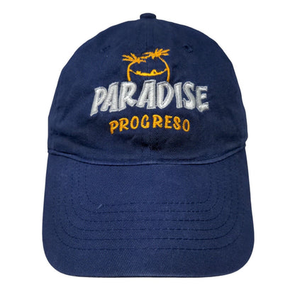 Paradise Progreso Strapback Hat Blue One Size Embroidered Adjustable