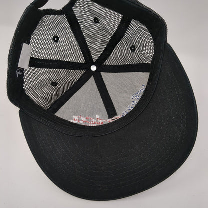 America Slideback Mesh Back Trucker Hat Black One Size Solid Pinnacle