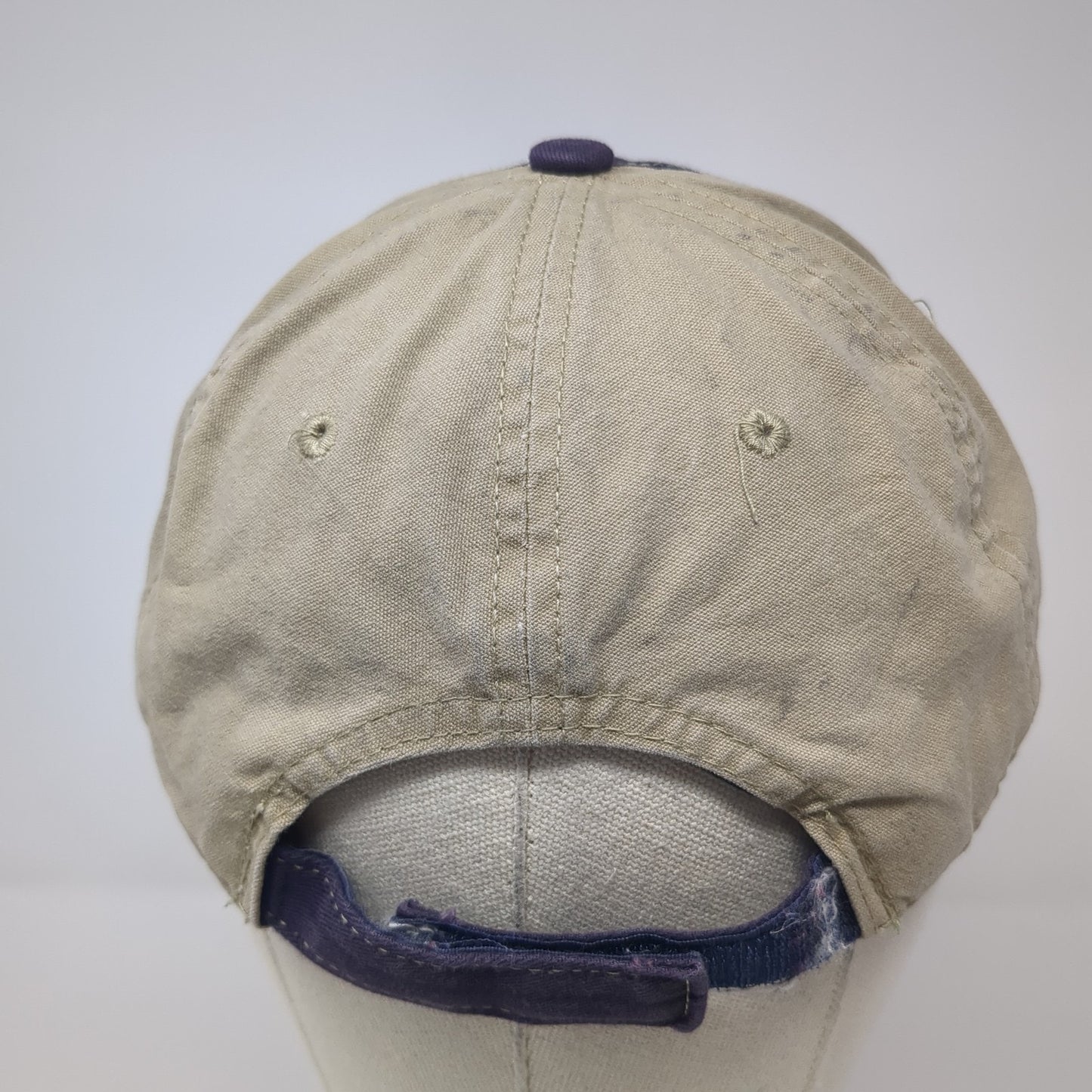 American Flag RAM Strapback Hat Blue One Size Colorblock Outdoor Cap