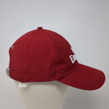 Fly Emirates Slideback Baseball Cap Red One Size Adjustable Embroidered 6 Panel