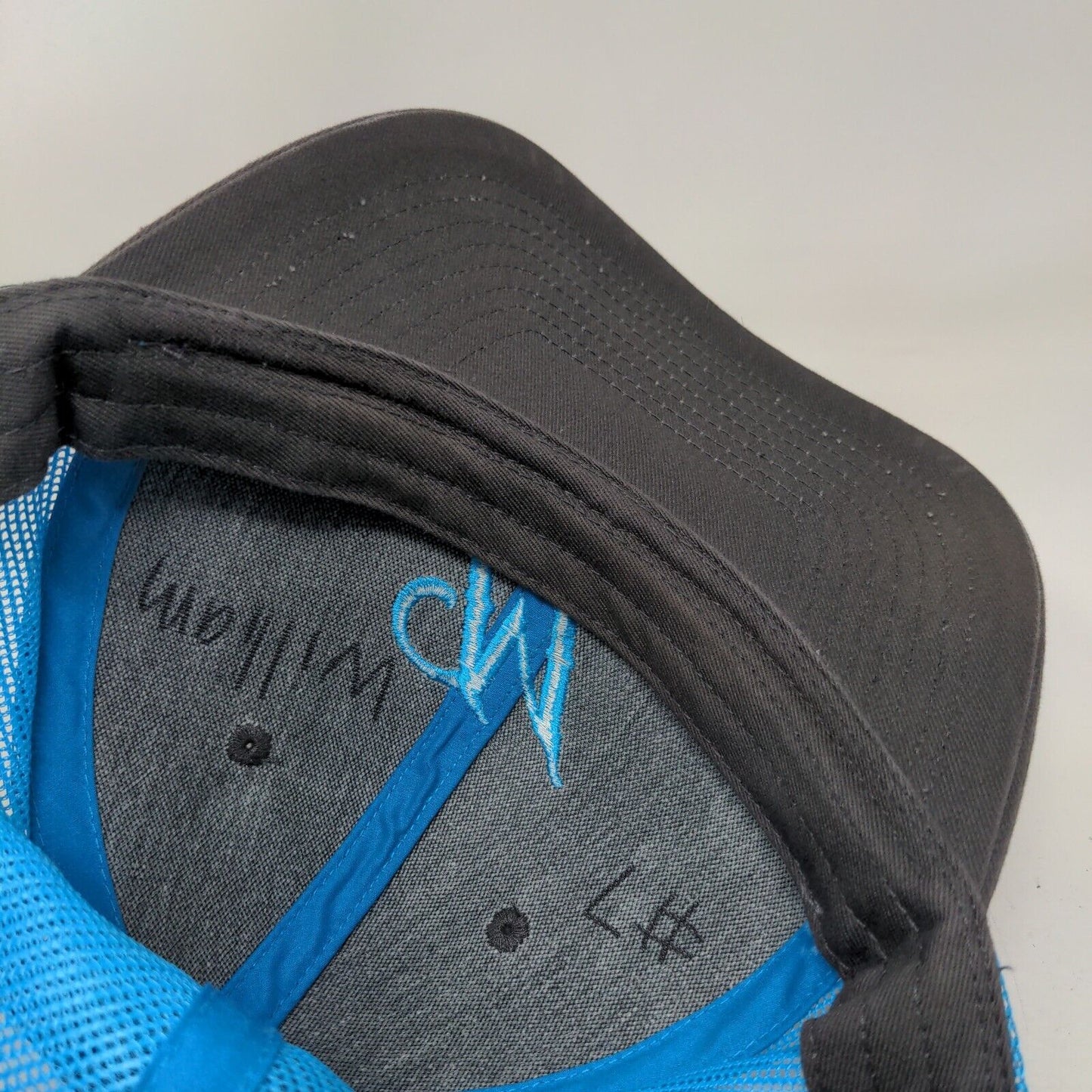 Letter M Snapback Mesh Back Trucker Hat Multi One Size Colorblock