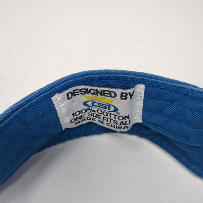 Family Land Waterpark Resort Strapback Visor Hat Blue One Size Adjustable