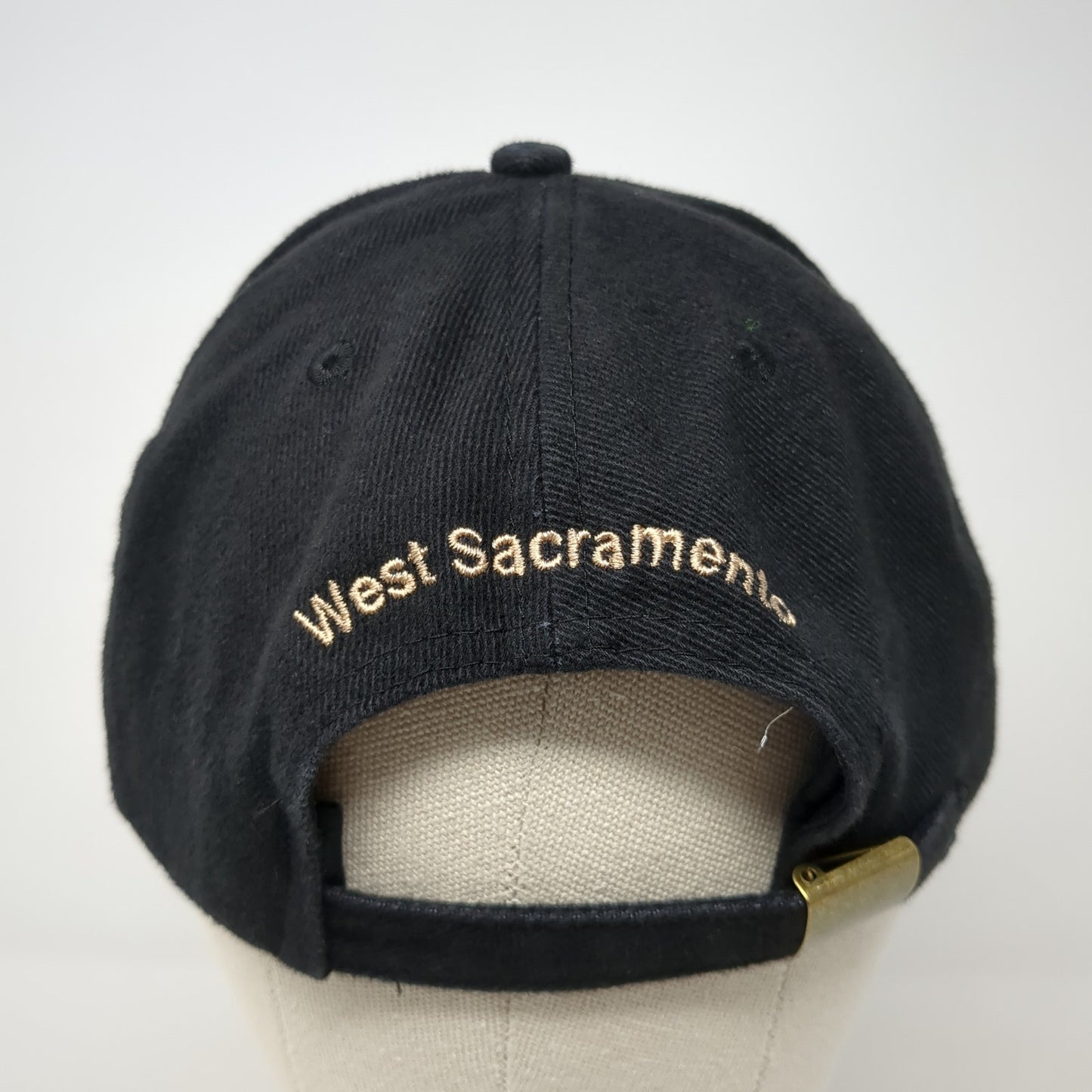 West Sacramento Slideback Baseball Cap Black OS Adjustable Embroidered Otto