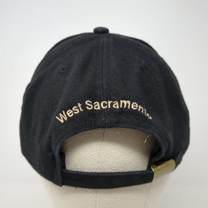 West Sacramento Slideback Baseball Cap Black OS Adjustable Embroidered Otto