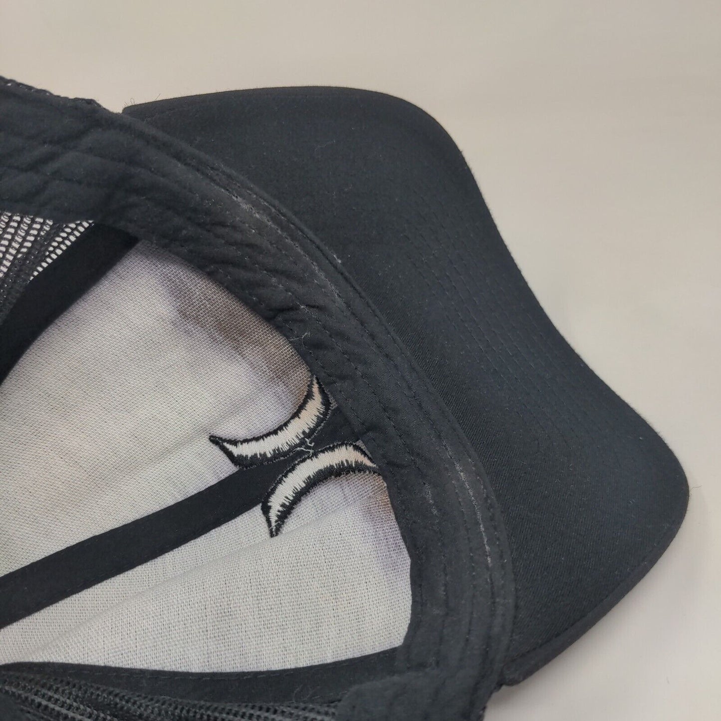 Hurley Snapback Mesh Back Trucker Hat Black One Size Breathable Yupoong