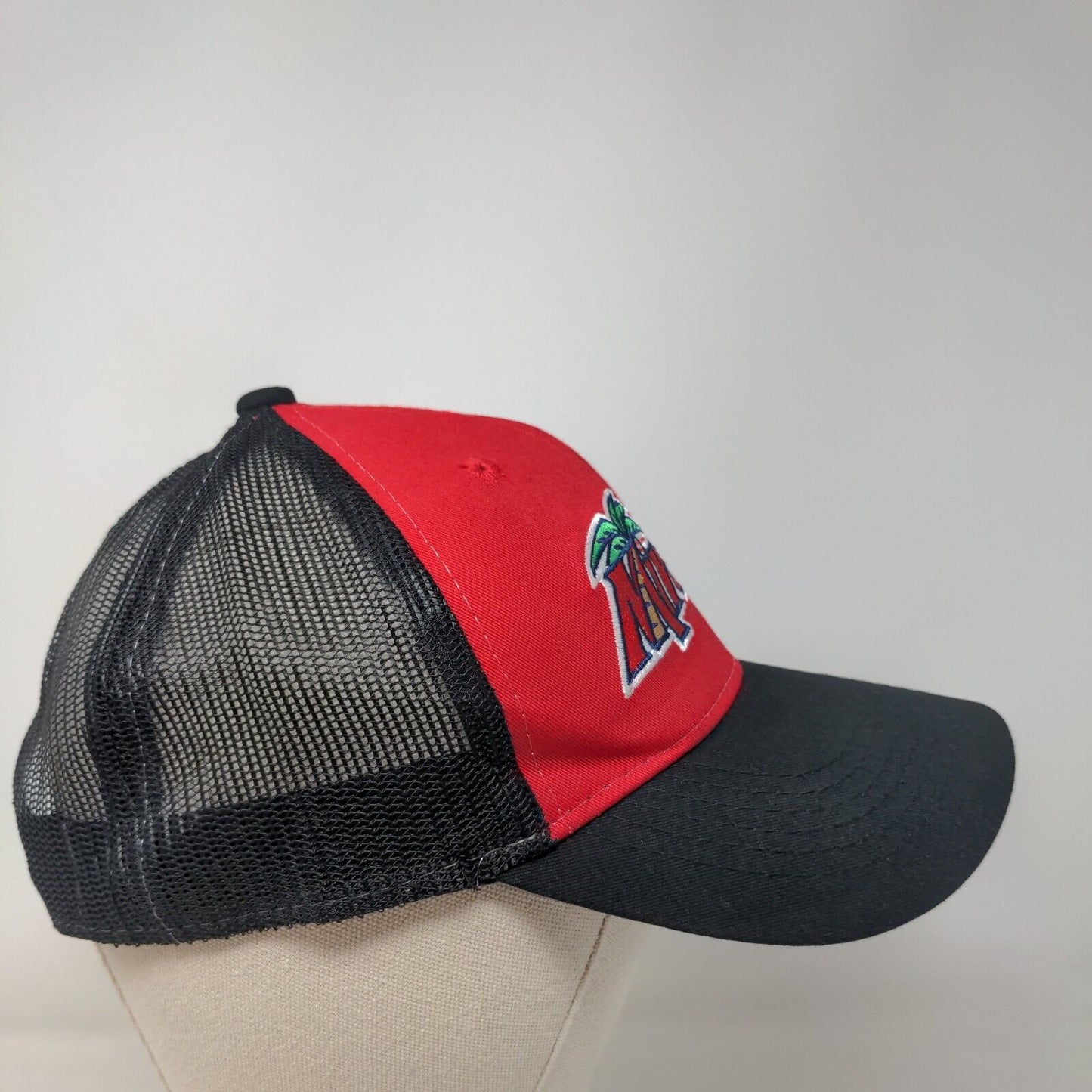 Miracle Snapback Mesh Back Trucker Hat Black OSFM Palm Tree Colorblock