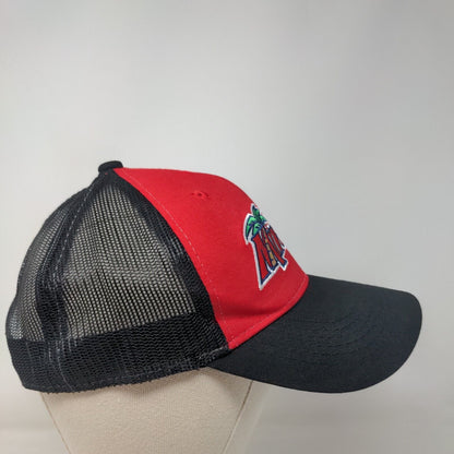 Miracle Snapback Mesh Back Trucker Hat Black OSFM Palm Tree Colorblock