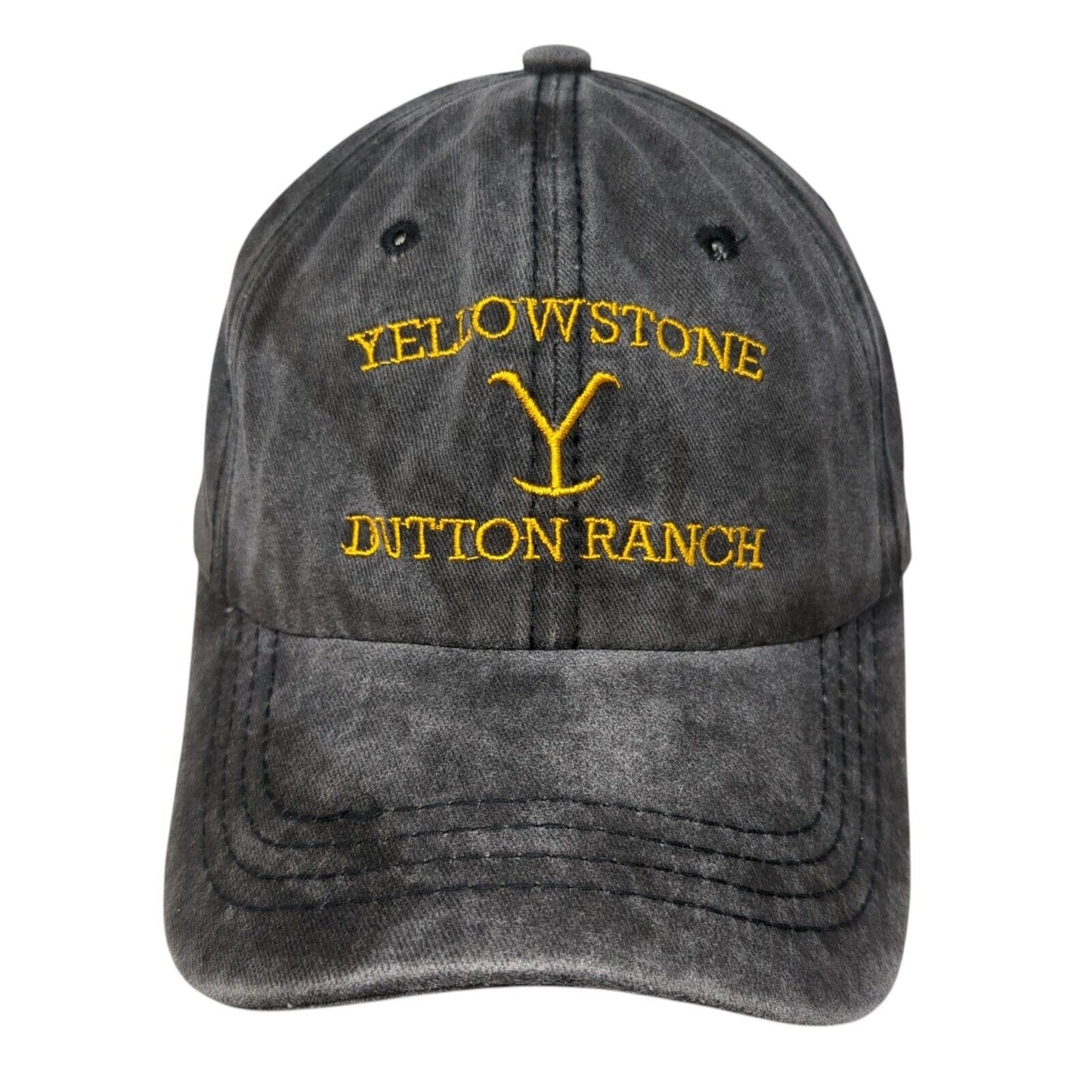Yellowstone Dutton Ranch Slideback Hat Gray One Size Solid Embroidered
