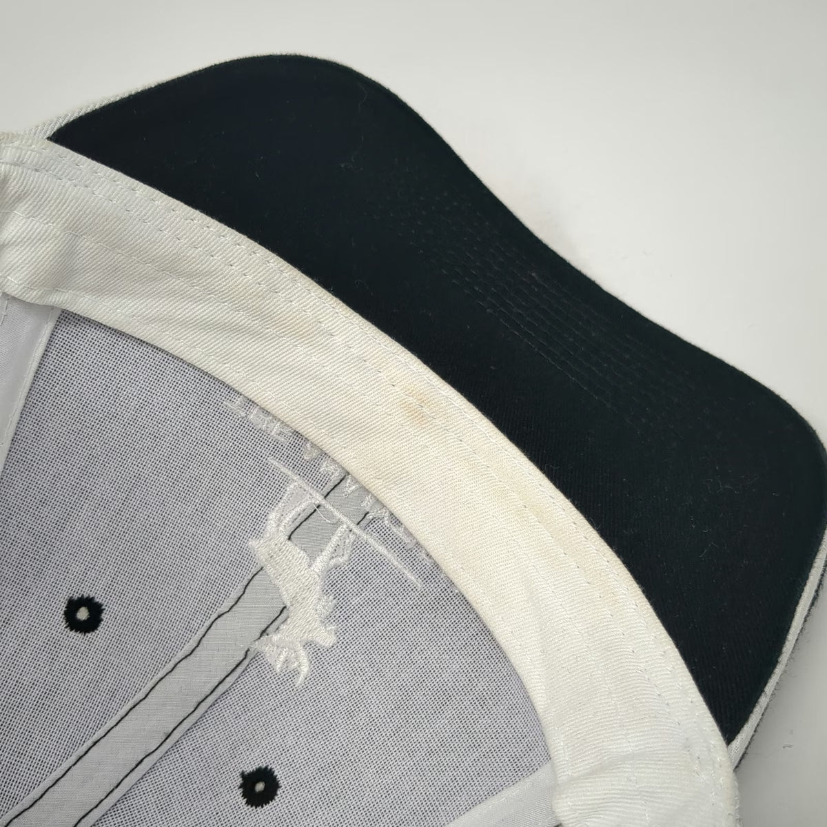 Baseball Cap Black White One Size Mesh Back Strapback Analytical Moose Hat