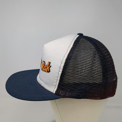 Trucker Hat Blue White L Moab Utah Hole n The Rock Snapback Mesh Back Foam Front