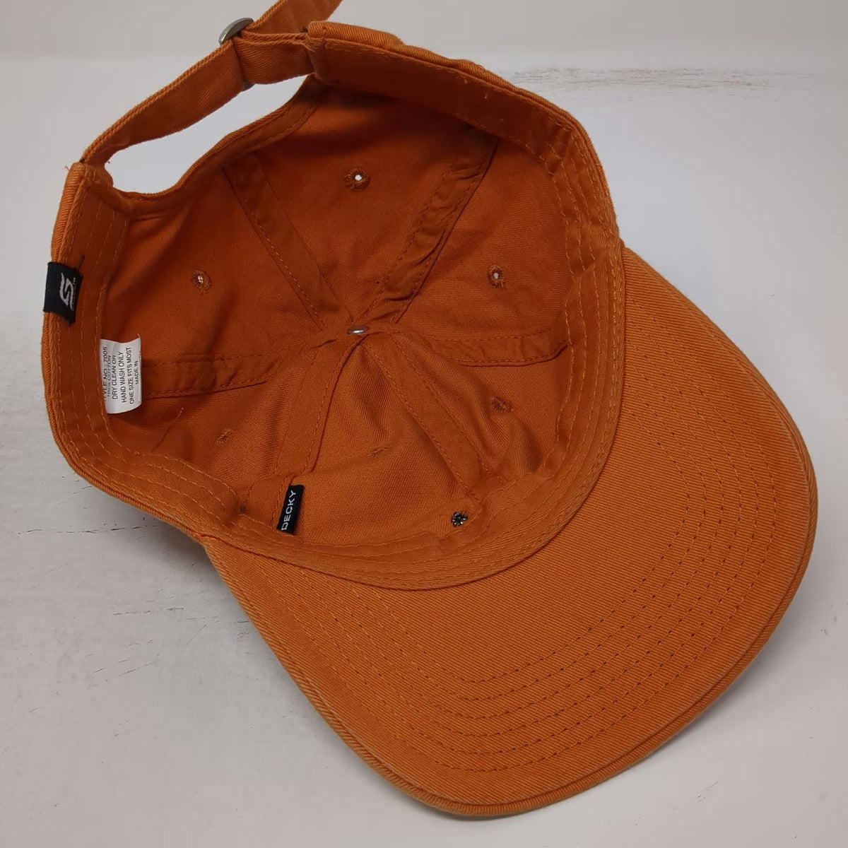 Decky Baseball Cap Orange One Size Yellowstone National Park Patch Slideback hat