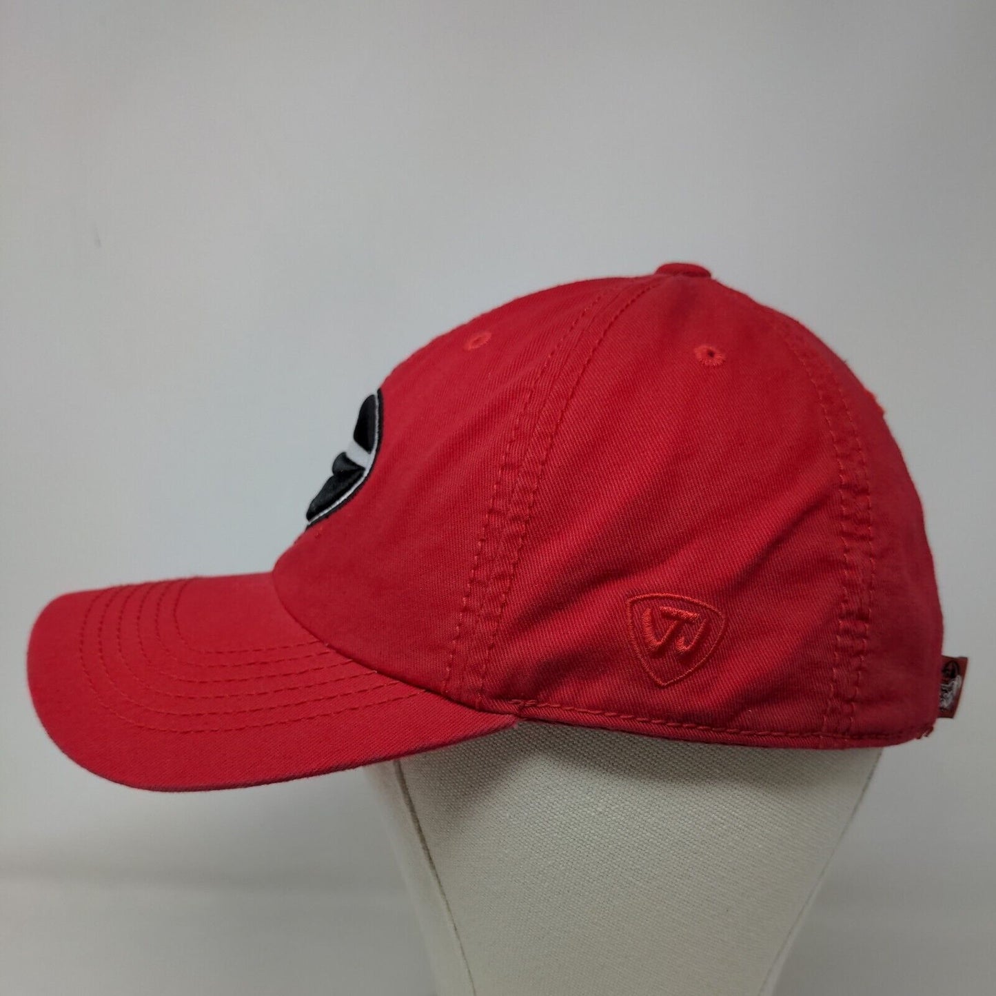 Top of the World Mens Slideback Hat Red Embroidered Georgia Bulldogs Logo Cotton