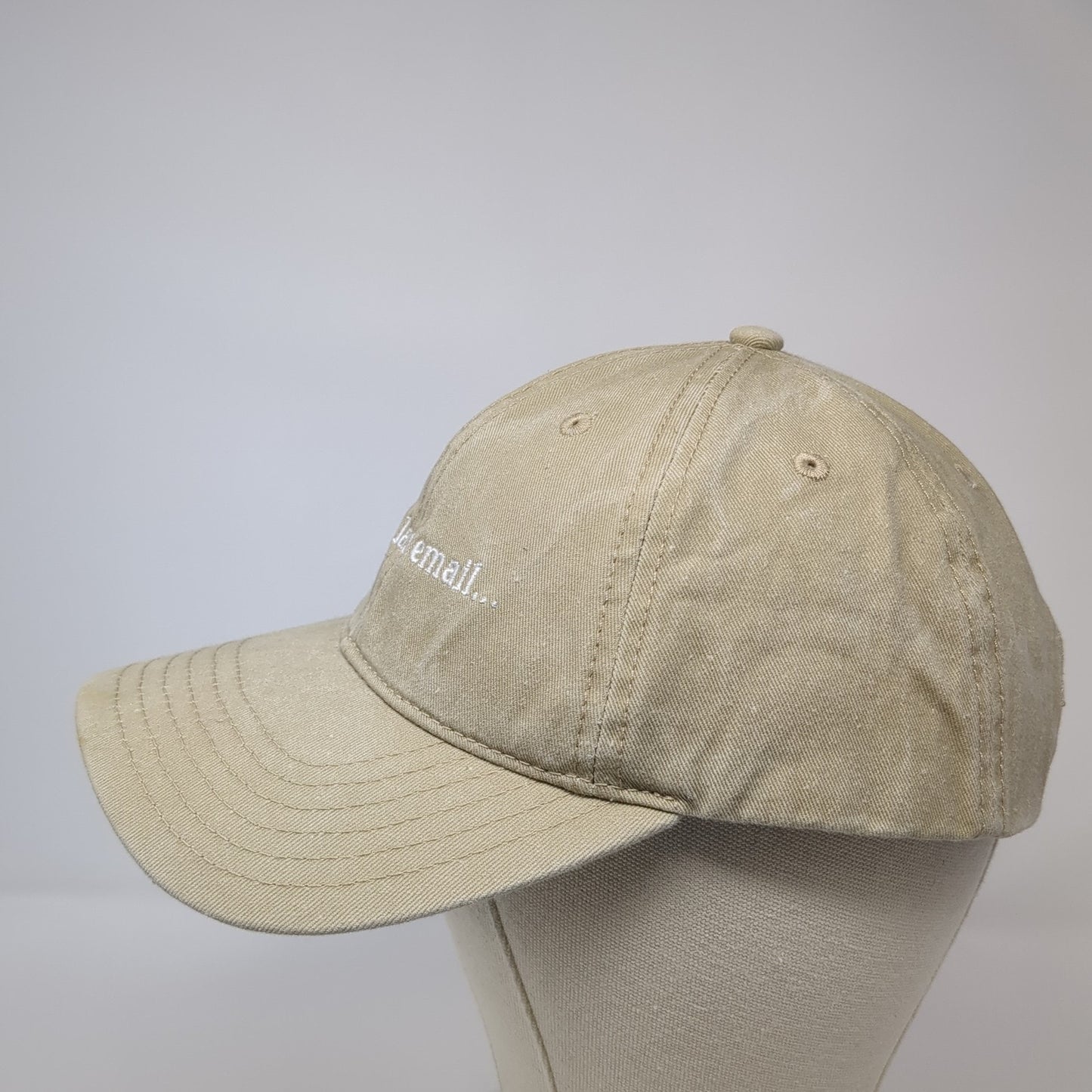 Per My Last Email Slideback Baseball Cap Brown One Size Adjustable Mad Engine