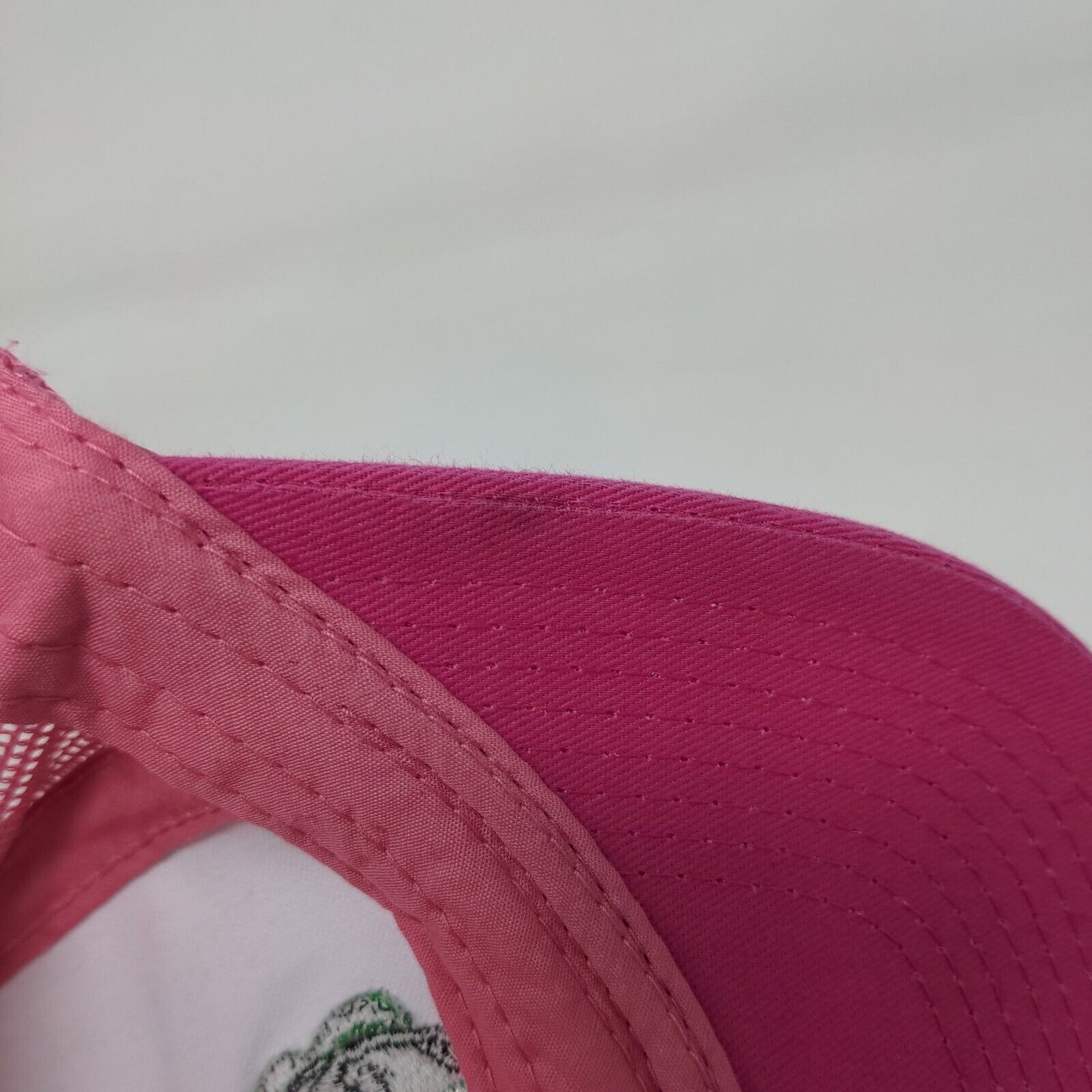 Bass Pro Shops Snapback Trucker Hat Pink OSFM Adjustable Mesh Back Gone Fishing