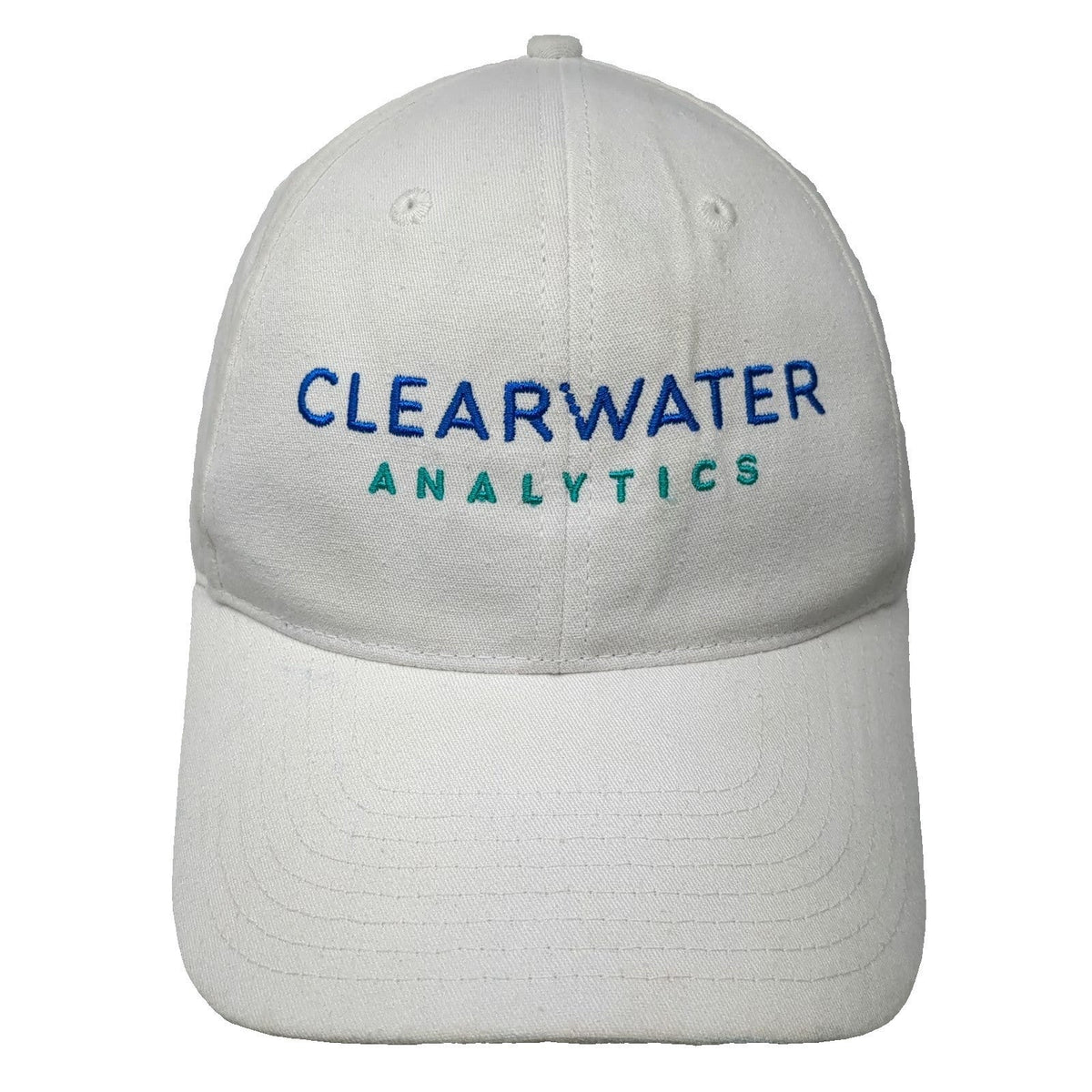Hit Clearwater Analytics Baseball Cap White One Size Cotton Strapback Hat
