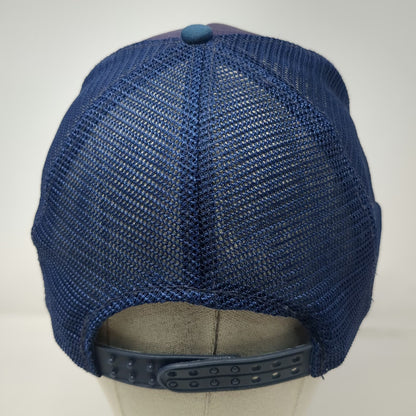 Rain For Rent Trucker Hat Blue One Size Foam Mesh Snapback Rope Industrial Logo