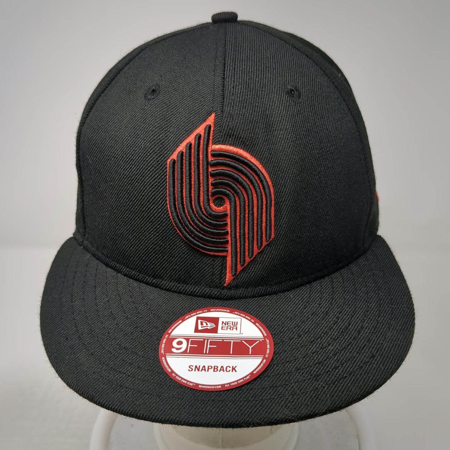 New Era Portland Trail Blazers NBA Black Snapback Hat OSFM Red Wool HWC 9FIFTY