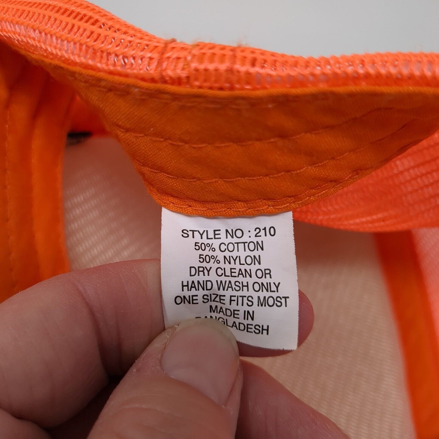 Good Talk Snapback Rope Trucker Hat Orange One Size Mesh Back Adjustable