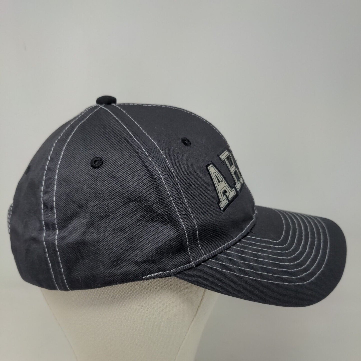 Black Ink Design Men's Slideback Hat Gray Embroidered Army Logo Cotton