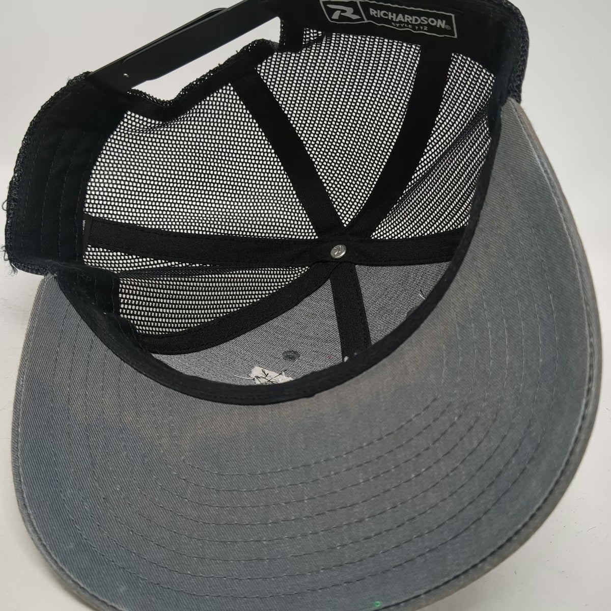 Richardson Trucker Hat Gray One Size Hall Family Farms Graphic Mesh Snapback Hat