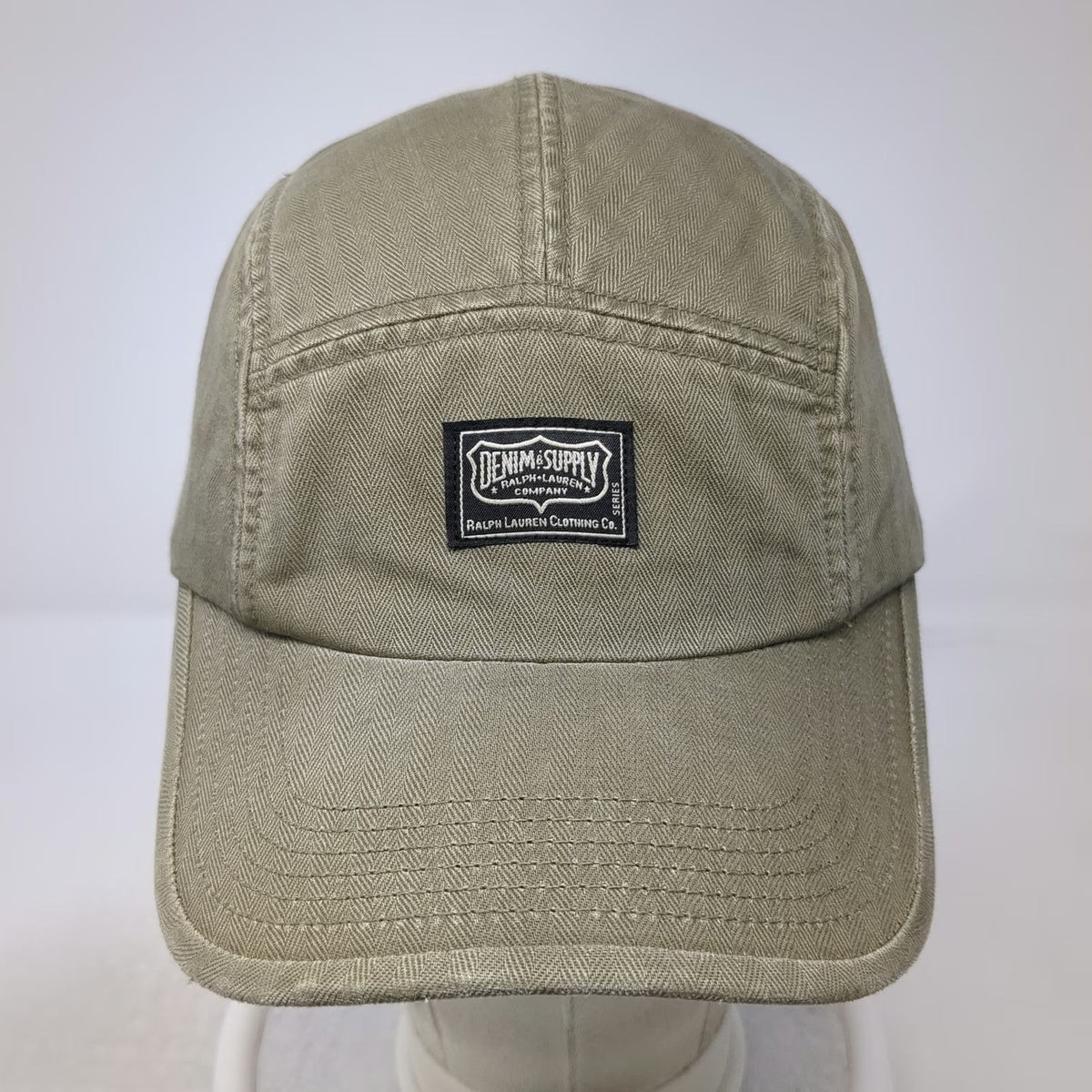 Denim & Supply Ralph Lauren 5 Panel Brown One Size Herringbone Hat Adjustable