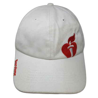 White Baseball Cap One Size American Heart Association Heart Walk Survivor Hat