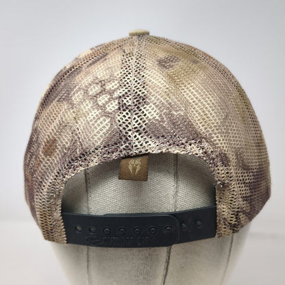 Outdoor Cap Trucker Hat Beige Green One Size Camo Spartan American Flag Patch
