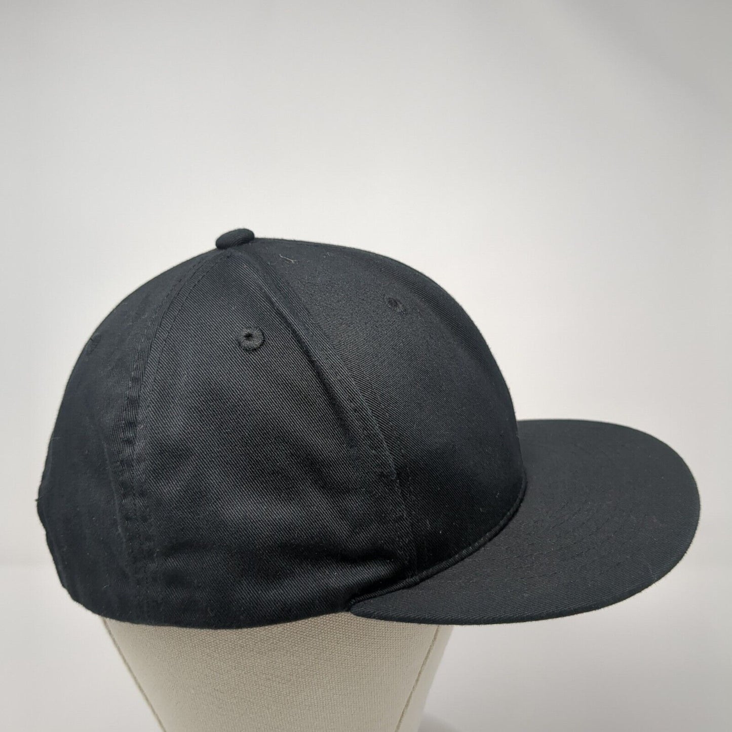 KB ETHOS Snapback Hat Black One Size Solid Adjustable Blank 6 Panel