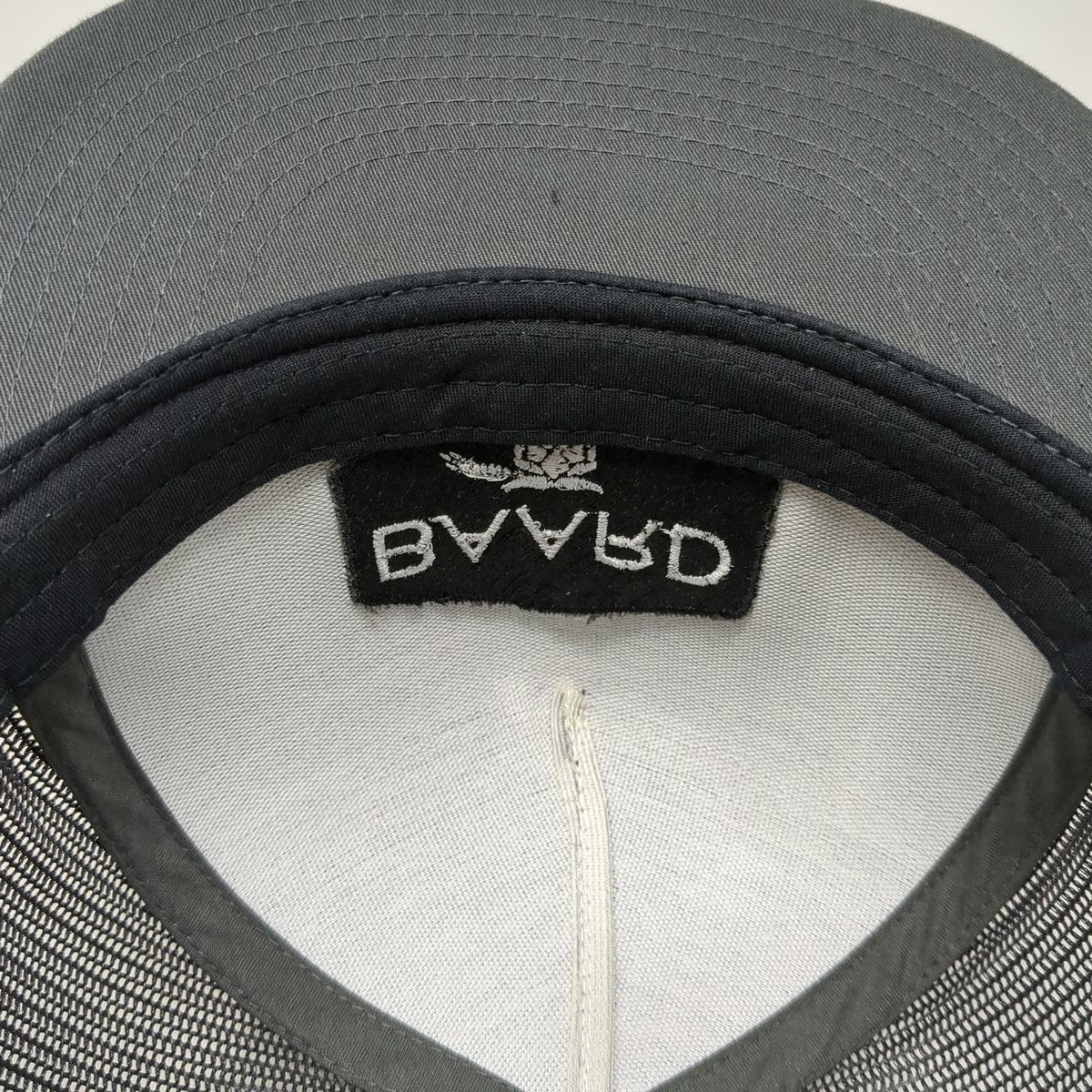 Yupoong Baard Logo Snapback Gray One Size Hat Mesh Back Flat Brim Trucker Beer