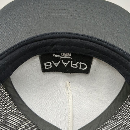 Yupoong Baard Logo Snapback Gray One Size Hat Mesh Back Flat Brim Trucker Beer