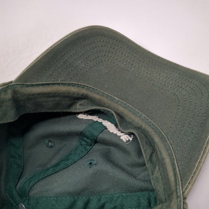 Pizzaslime Baseball Cap Green One Size Embroidered Logo Adjustable Slideback Hat