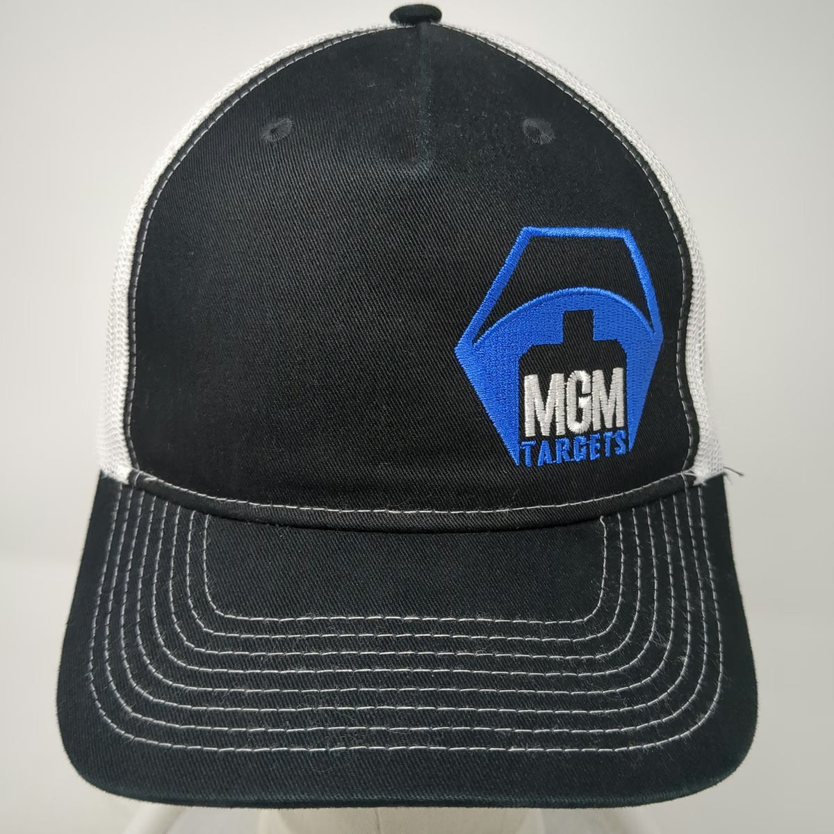 Port Authority MGM Targets Trucker Hat Black One Size Mesh Snapback Embroidered