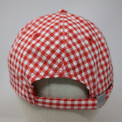Old Navy Baseball Cap Red White Green One Size Gingham Aloha Embroidery Hat
