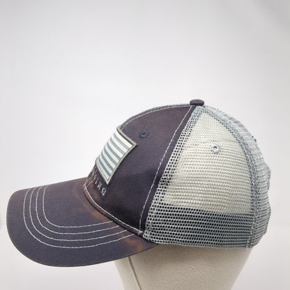 Browning Flag Mesh Back Trucker Hat Gray One Size Adjustable Outdoor