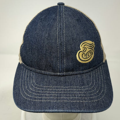 Union Resource Marketing Baseball Cap Blue Beige One Size Mesh Back Denim Hat