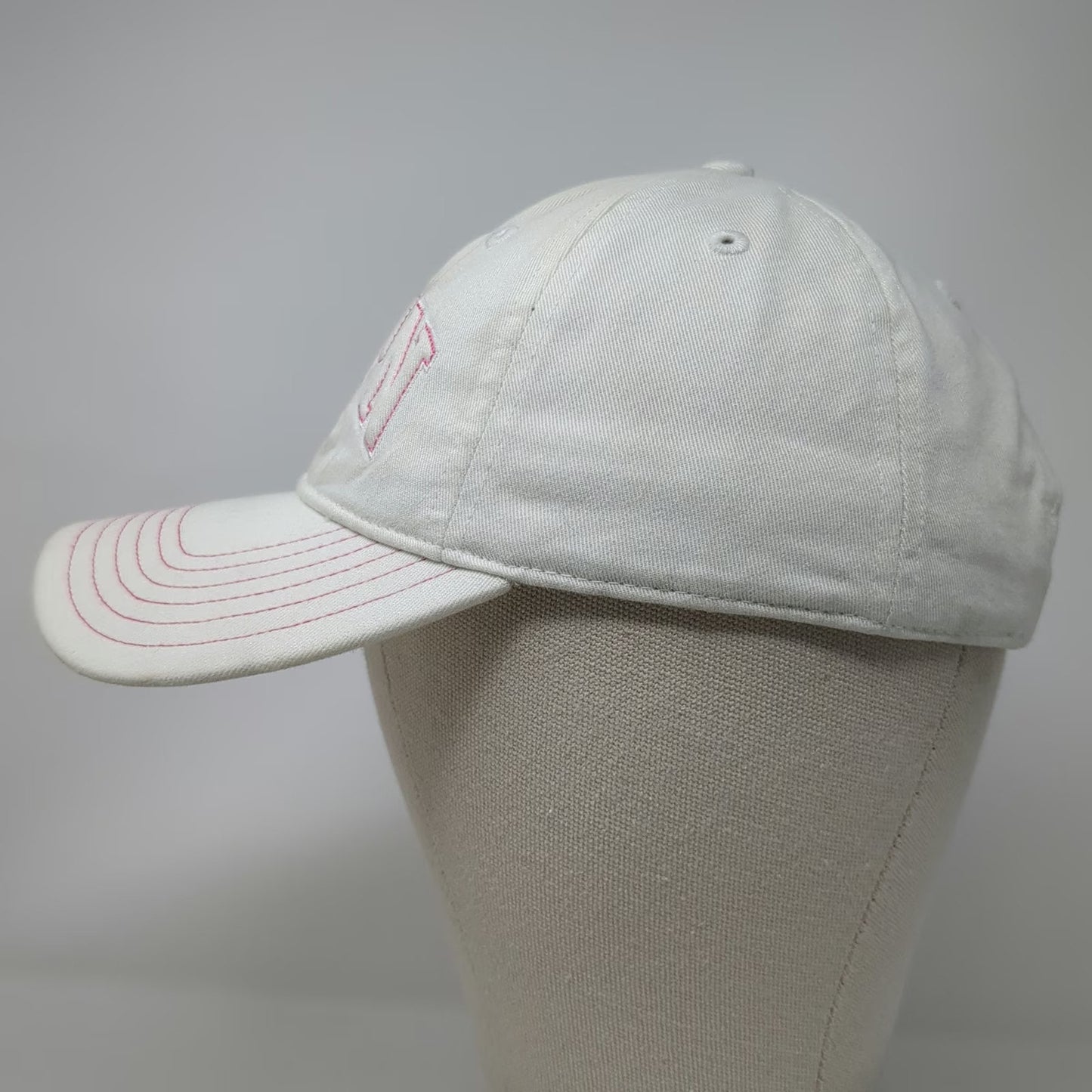 ESPN Baseball Cap White Pink One Size Chicago ESPN Zone Slideback Cotton Hat