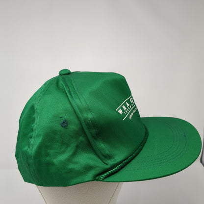 Wrag Time Transportation Express Truck & Air Freight Snapback Hat Green OS Rope