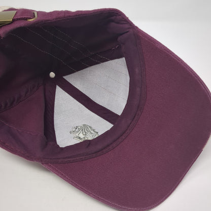 Singapore Merlion Slideback Hat Red One Size Adjustable Embroidered